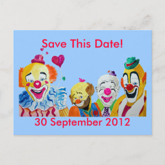 Clown Enregistrer la date carte postale