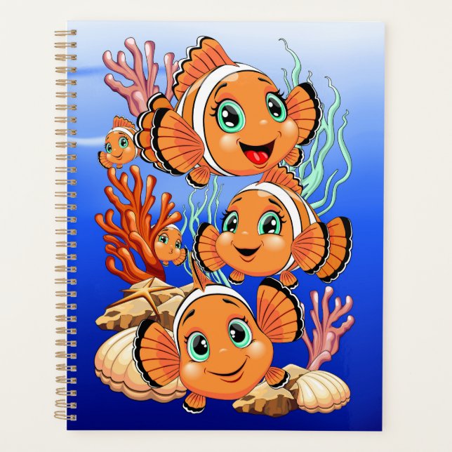 Clown fish Cartoon cute Family Underwater (Devant)