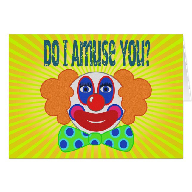 Clown je vous amuse conception (Devant horizontal)