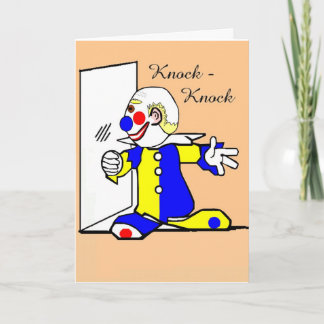 Clown Knock-Knock Joke Carte de voeux d'anniversai