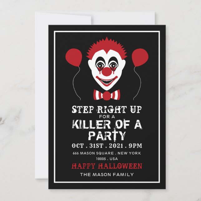 Clown malin, fête d'Halloween (Devant)