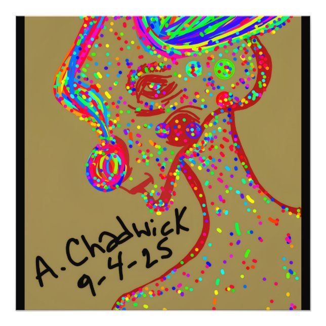 Clown Reindeer Photo Print (Devant)