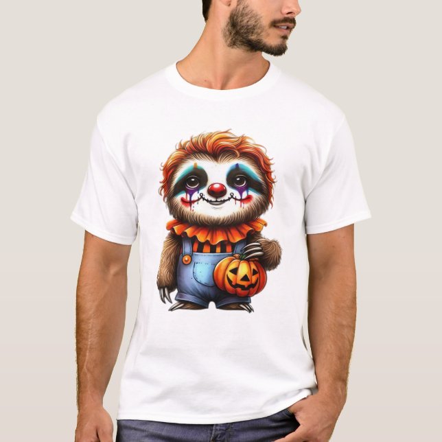 Clown Sloth Halloween Oversized T-Shirt (Devant)