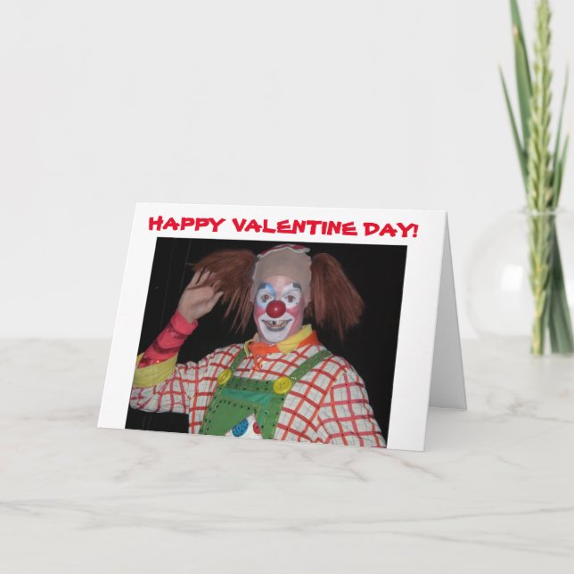 CLOWN SMILE VALENTINE carte (Devant)