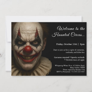 Clown Tueur Invitation à une soirée de fête d'Ha