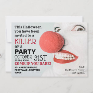 Clown tueur, Invitation de la fête d'Halloween