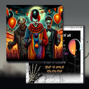 Clown, vampire et parti d'Halloween Zombie
