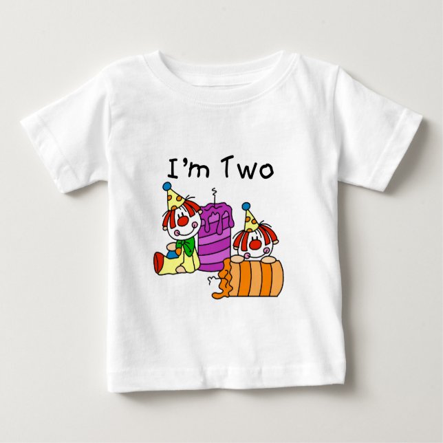 Clowns et bougies de 2èmes T-shirts et cadeaux (Devant)