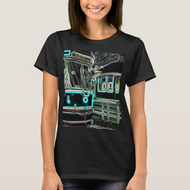 CLRV Neon at stn Womens Basic T-Shirt (Devant)