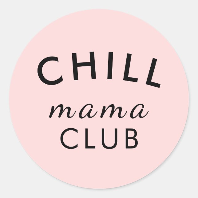 Club Cool Mama Autocollant Rose Pêche (Devant)