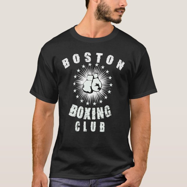 Club de boxe de Boston T-shirts de boxe cool (Devant)