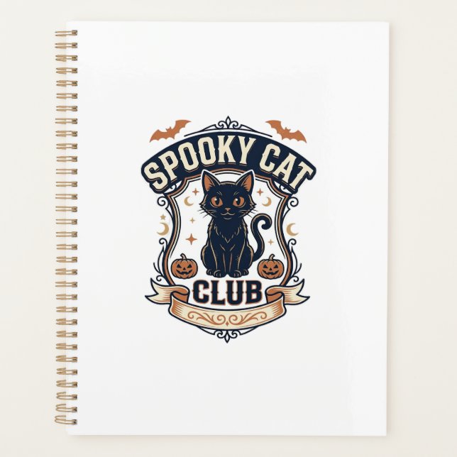 Club de chat effrayant Chat Halloween Chat effraya (Devant)