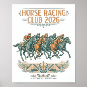 Club de Courses de Chevaux Vintage Affiche 2026
