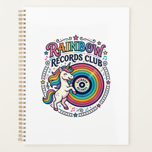 Club de disques Licorne Arc-en-ciel Fond Blanc Mig