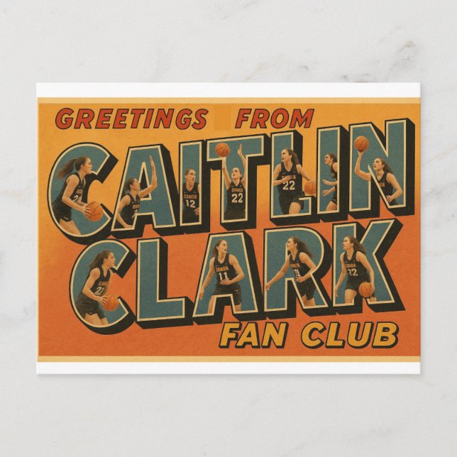 Club de fans de Citlin Clark Carte postale de styl (Devant)