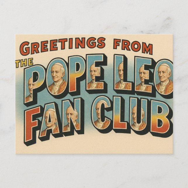 Club de fans du Pape Léon Carte postale de style v (Devant)