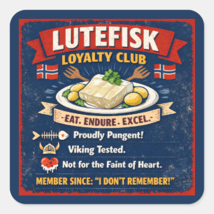 Club de fidélité au lutefisk Autocollants norvégie