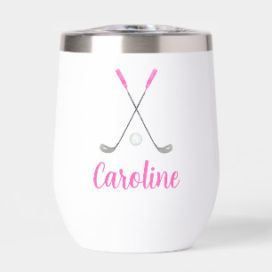 Club de golf rose aquarelle personnalisé