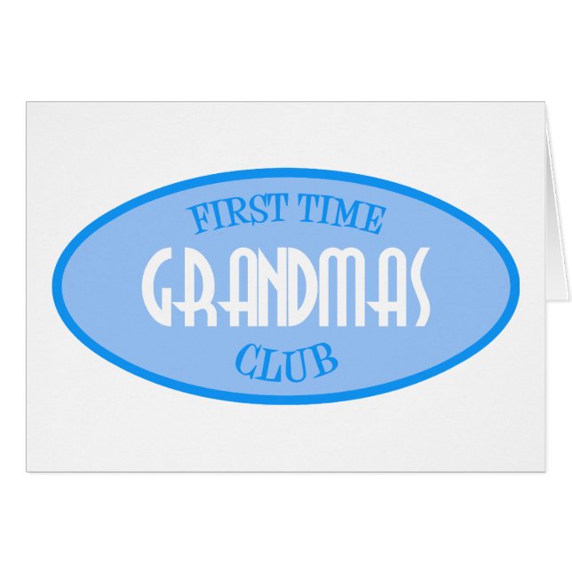 Club de grand-mamans de première fois (bleu) (Devant horizontal)