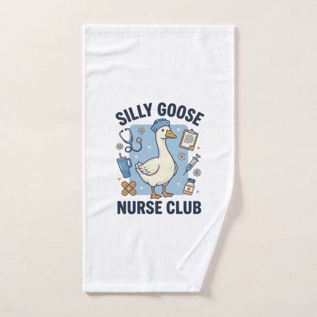 Club de l'infirmière Oie Idiote Dessin vectoriel d (Serviette à main)
