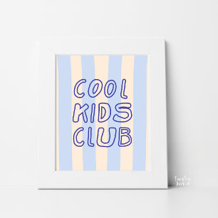 Club des enfants cool rayé crème bleu Décoration r