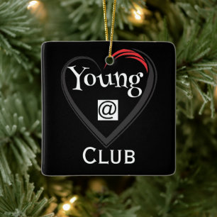 Club des Jeunes de Coeur Ornement en Céramique