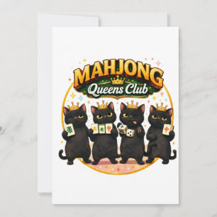 Club des Reines de Mahjong Chats Noirs Mignons