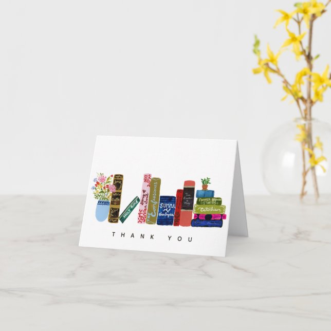 Club du livre catholique Carte de remerciements (Fleur jaune)