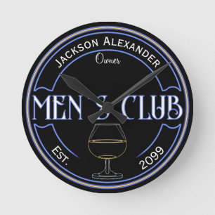 Club Homme Man Cave Bar Horloge murale