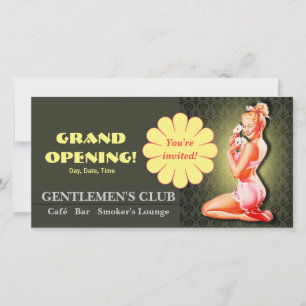 Club pour hommes - Carte, Photo, Invitation