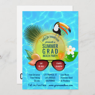 Club Summer Beach Party invitation personnalisée