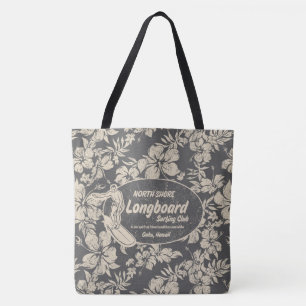 Club Surf Longboard Logo et Hibiscus Beach Sac