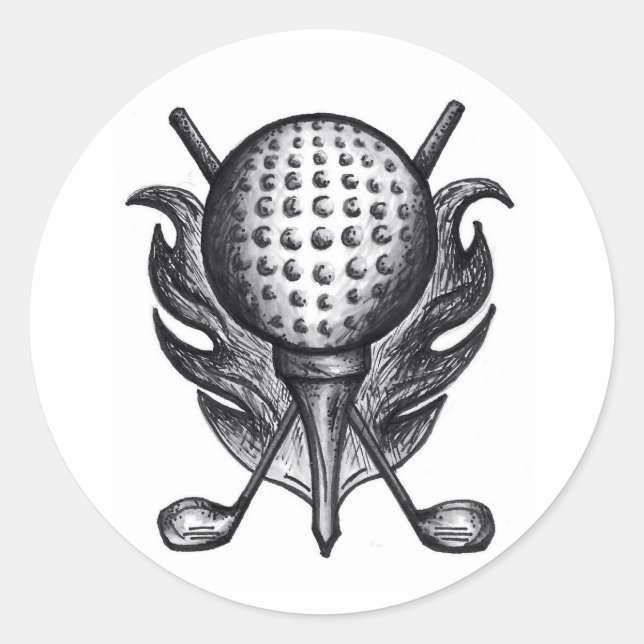 Clubs de golf et Stickers de golf (Devant)