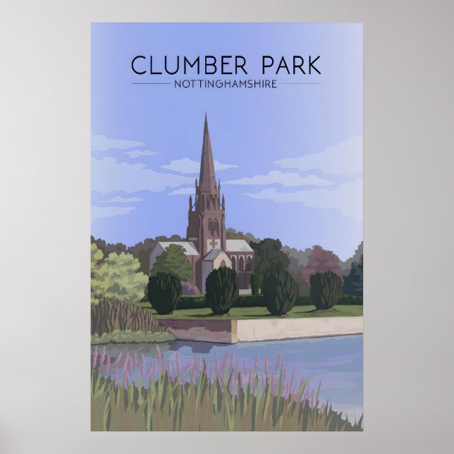 Clumber Park Nottinghamshire Affiche de voyage (Devant)