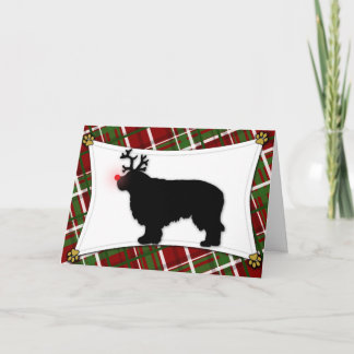 Clumer Spaniel Reindeer Carte de Noël
