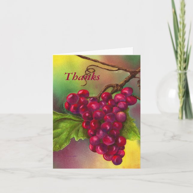 Cluster de Cartes de remerciements de raisins (Devant)