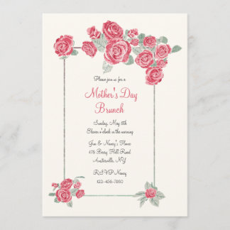 Cluster de Red Roses Invitation