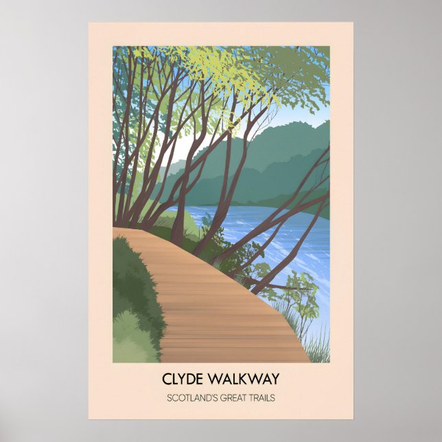 Clyde Walkway Scotlands Great Trails Poster (Devant)