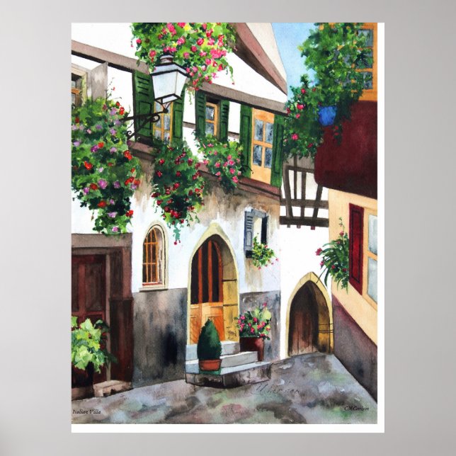 CMCarlson Italien Villa Poster (Devant)