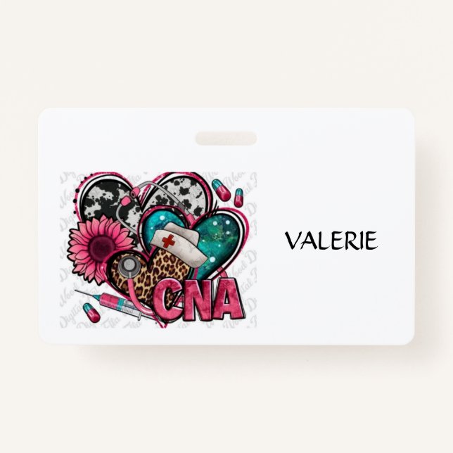 CNA Certified Nurse Aid Name Badge (Devant)