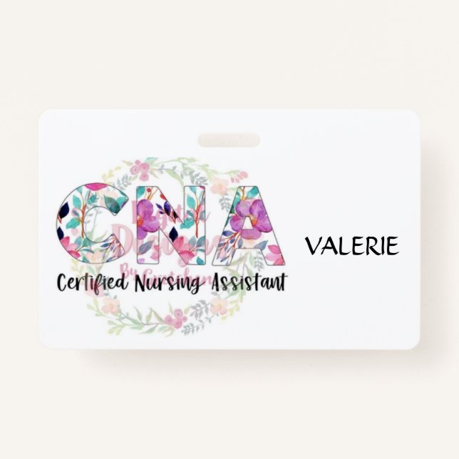 CNA Certified Nurse Aide Name Badge (Devant)