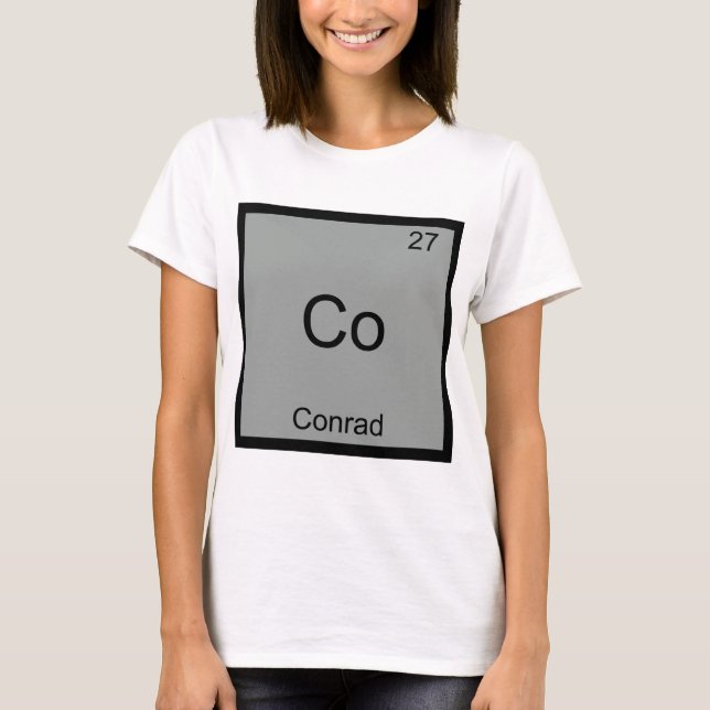 Co - Conrad Funny Chimie Élément Symbole T-shirt (Devant)