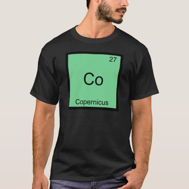 Co - Copernic T-shirt drôle de symbole d'élément d (Devant)