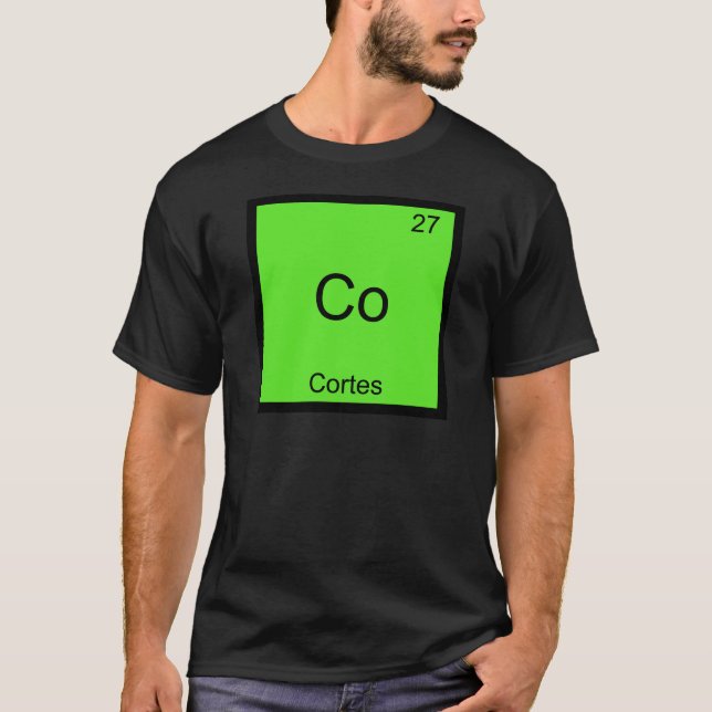 Co - Cortes T-Shirt drôle Symbole d'élément de chi (Devant)