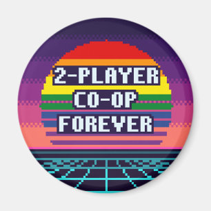 Co-op à deux pour toujours Fierté Pixel Magnet