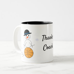 Coach de basket-ball Snowman de vacances café Mug