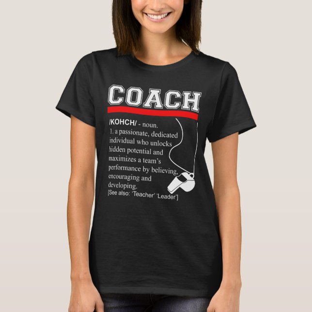 Coach Définition Tshirt Funny Coach Tee (Devant)