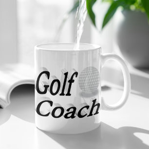 Coach golf demi-texte Café Mug