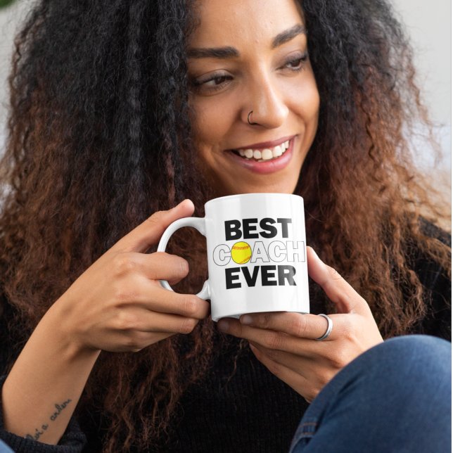 Coach Softball MEILLEUR COACH JAMAIS Café Mug (Créateur téléchargé)