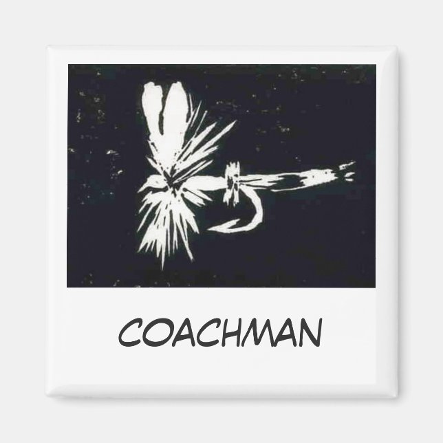 "Coachman" Fly Fishing Art Aimant (Devant)